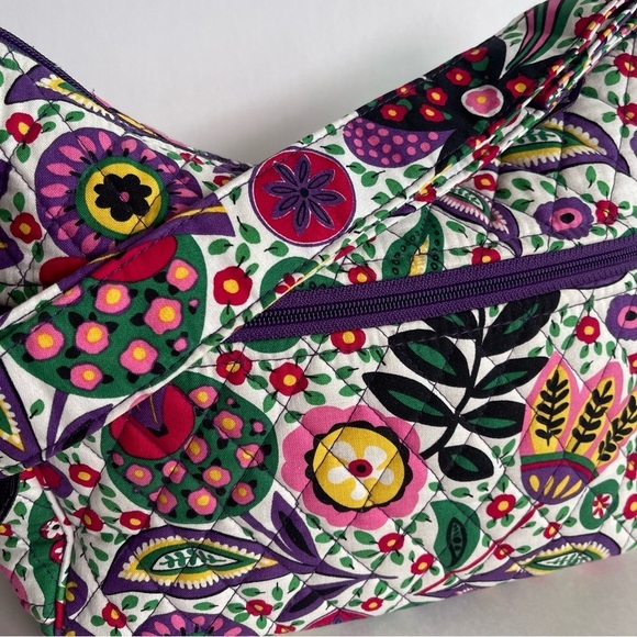 Retired Vera Bradley Viva La Vera Floral Quilted Crossbody Handbag - Picture 2 of 12